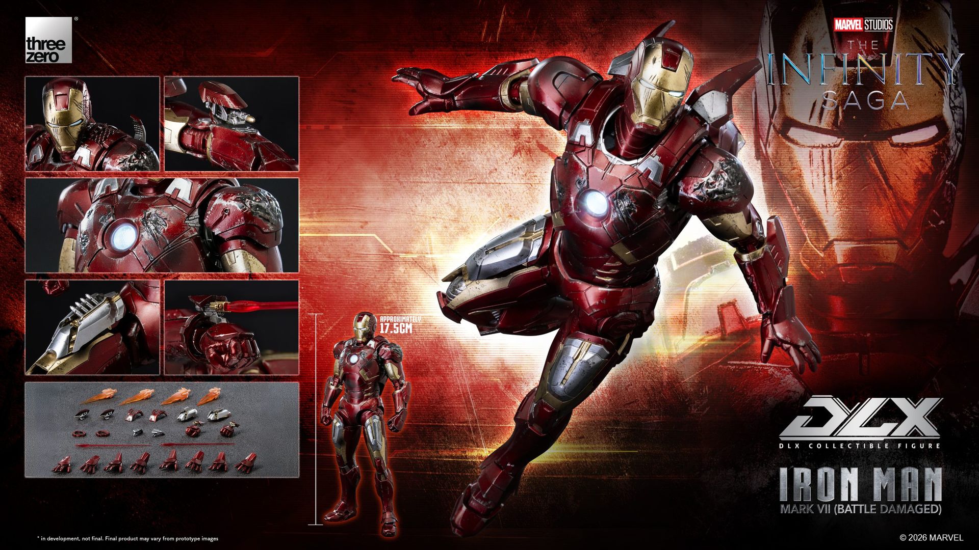 Marvel Studios: The Infinity Saga<br>DLX Iron Man Mark 7 (Battle Damaged)_extra_image