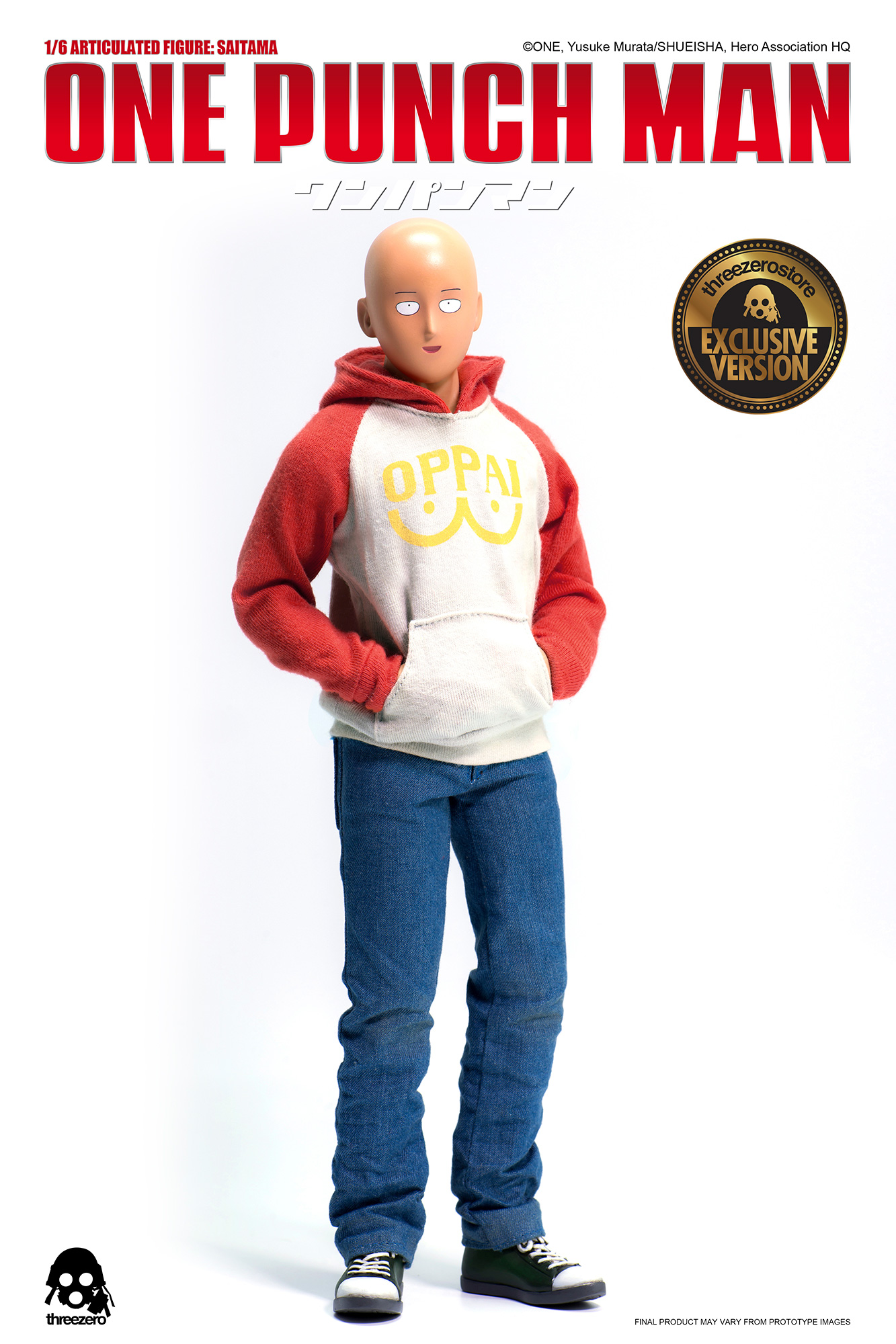 ThreeZero One-Punch Man Saitama Deluxe 1:6 Scale Action Figure