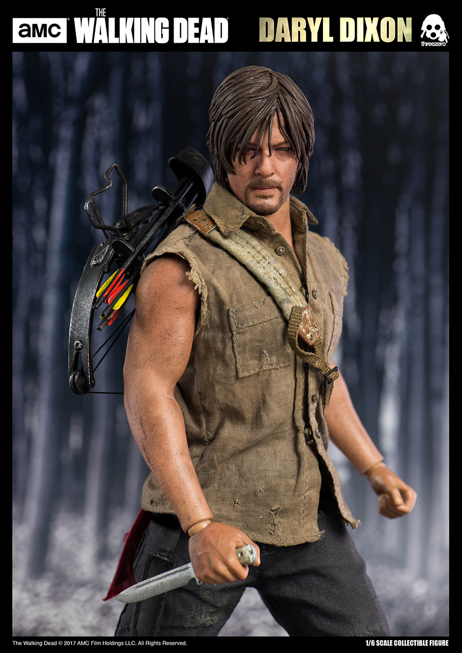 1/6 Daryl Dixon Headsculpt with Planted Hair Model The Walking Dead F Man Figure 