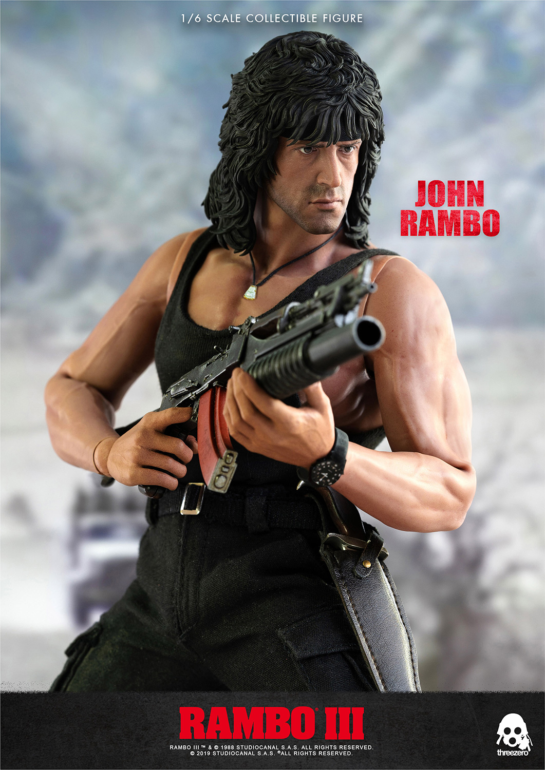 Figurine articulée Threezero Rambo I figurine 1/6 John Rambo 30 cm
