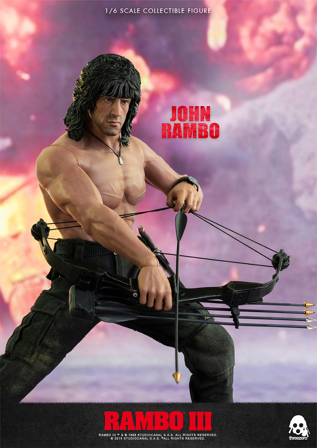 Figurine articulée Threezero Rambo I figurine 1/6 John Rambo 30 cm