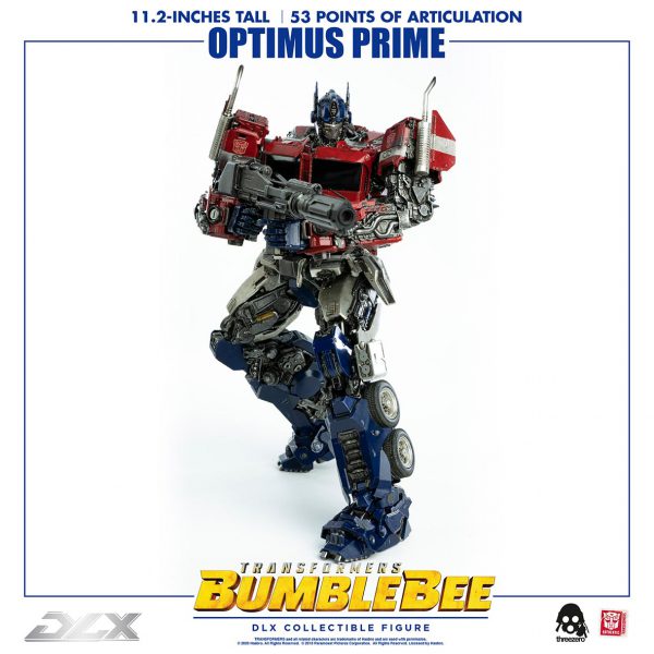 HASBRO X threeA Toys Transformers Bumblebee Optimus Prime DLX scale 11.2" Figure 