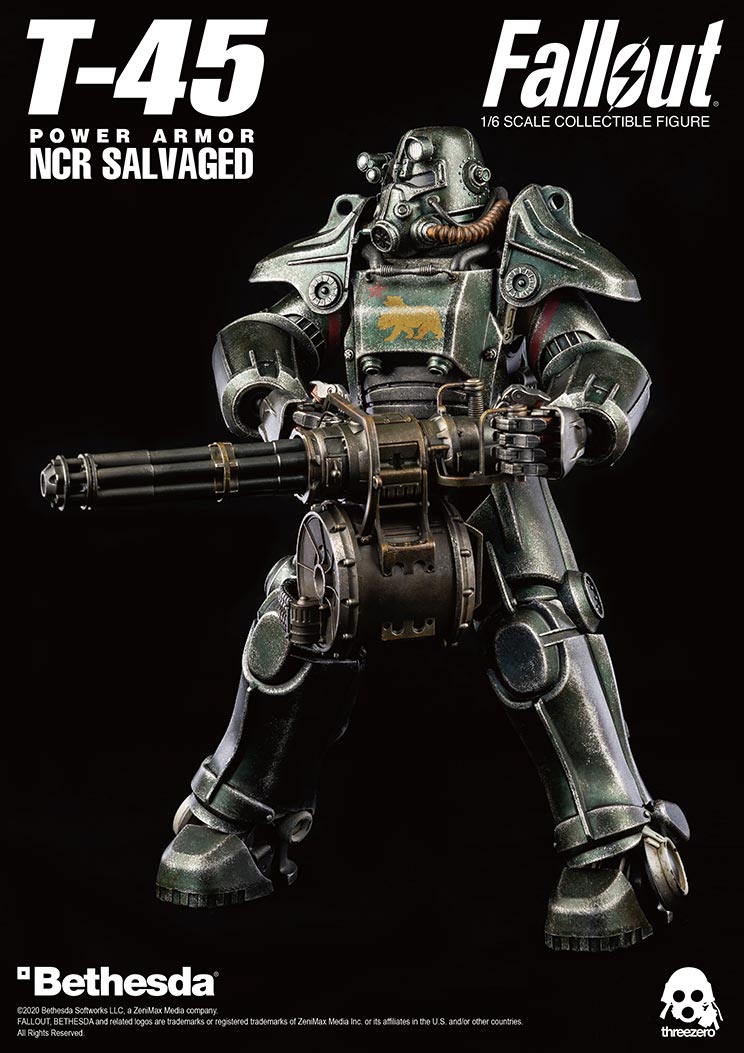 Fallout T 45 Ncr Salvaged Power Armor Threezero Store