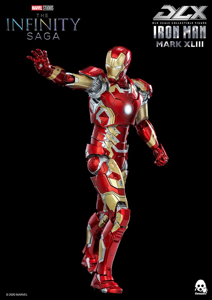 (2次出荷)1/12 Scale DLX Iron Man Mark 43(1/12スケール DLX アイアンマン・マーク43) 完成品 可動フィギュア threezero(スリーゼロ)