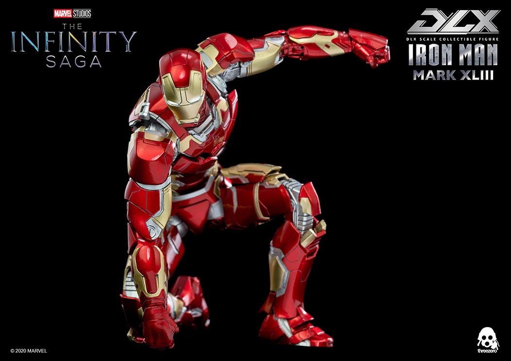 (2次出荷)1/12 Scale DLX Iron Man Mark 43(1/12スケール DLX アイアンマン・マーク43) 完成品 可動フィギュア threezero(スリーゼロ)