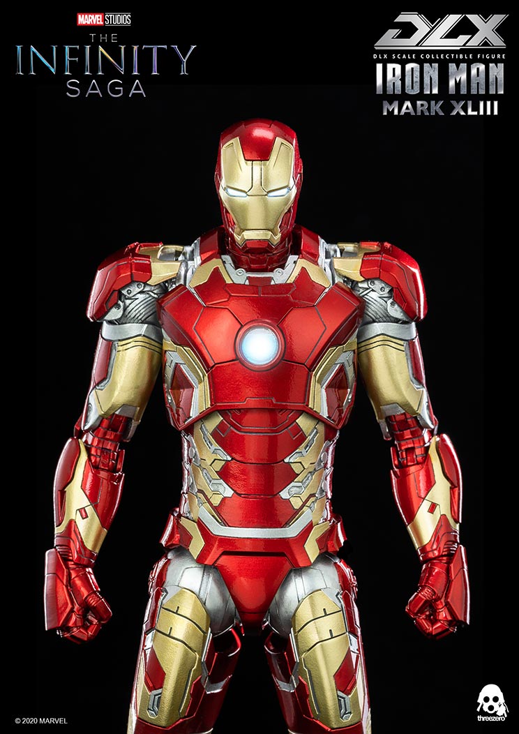 (2次出荷)1/12 Scale DLX Iron Man Mark 43(1/12スケール DLX アイアンマン・マーク43) 完成品 可動フィギュア threezero(スリーゼロ)