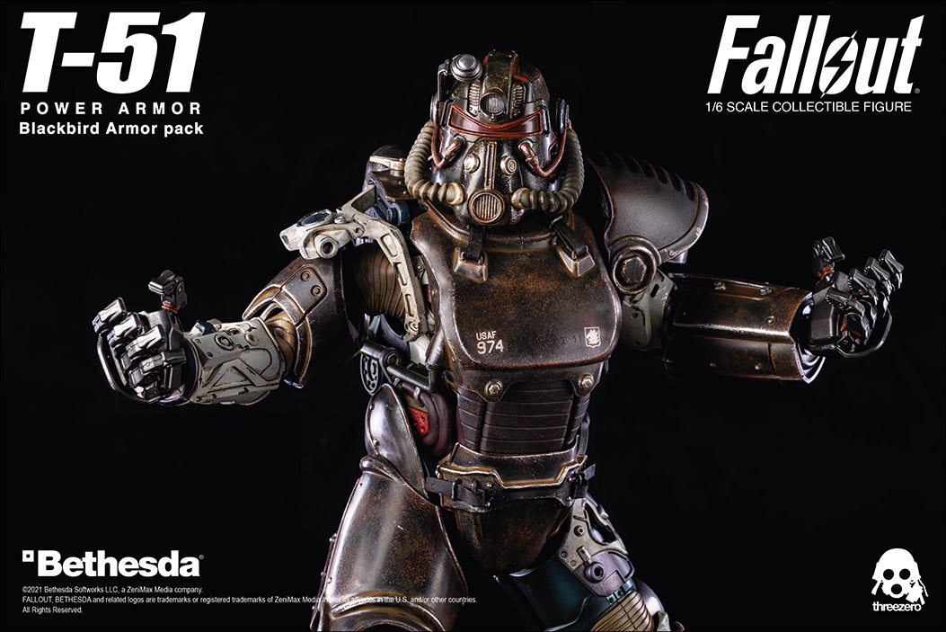 Fallout1 6 T 51 Blackbird Armor Pack Threezero Store