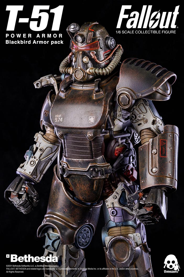 Fallout 1 6 T 51 Blackbird Armor Pack Threezero Store