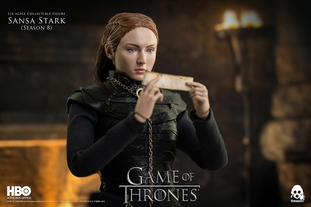 ThreeZero : Game of Thrones – Sansa Stark (Season 8) 1/6 Scale Figure GOT_Sansa_Stark_S8_10_wlogo
