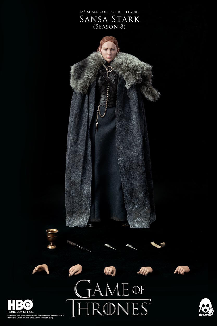 ThreeZero : Game of Thrones – Sansa Stark (Season 8) 1/6 Scale Figure GOT_Sansa_Stark_S8_3_wlogo