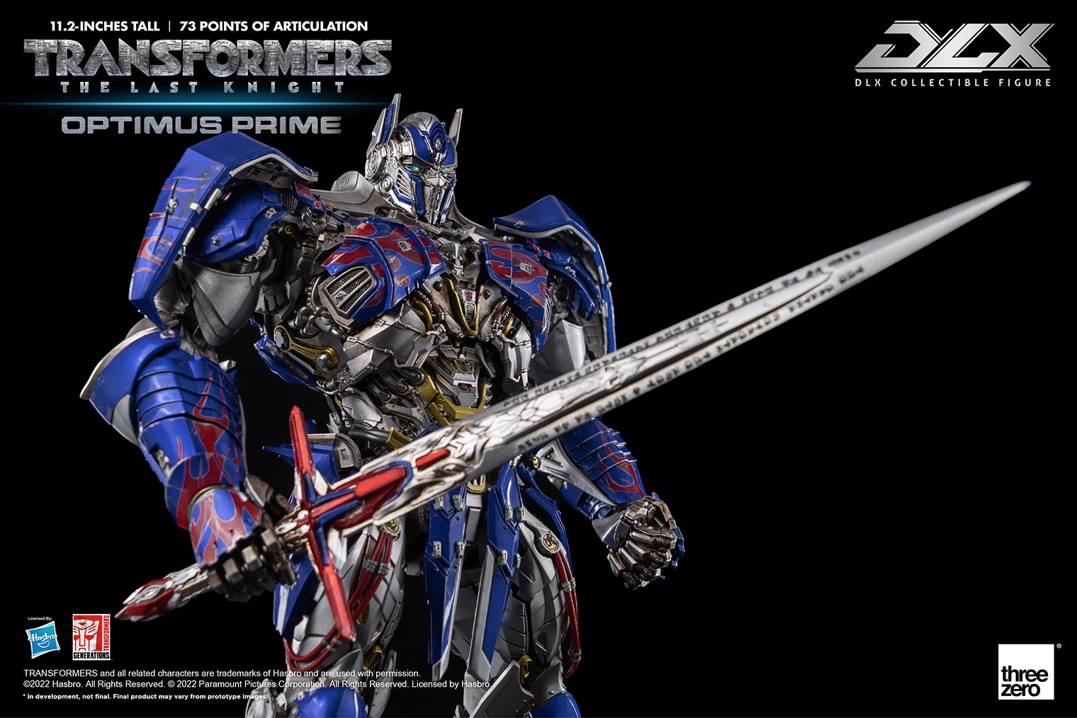 threezero Transformers The Last Knight DLX Optimus Prime Action Figure New