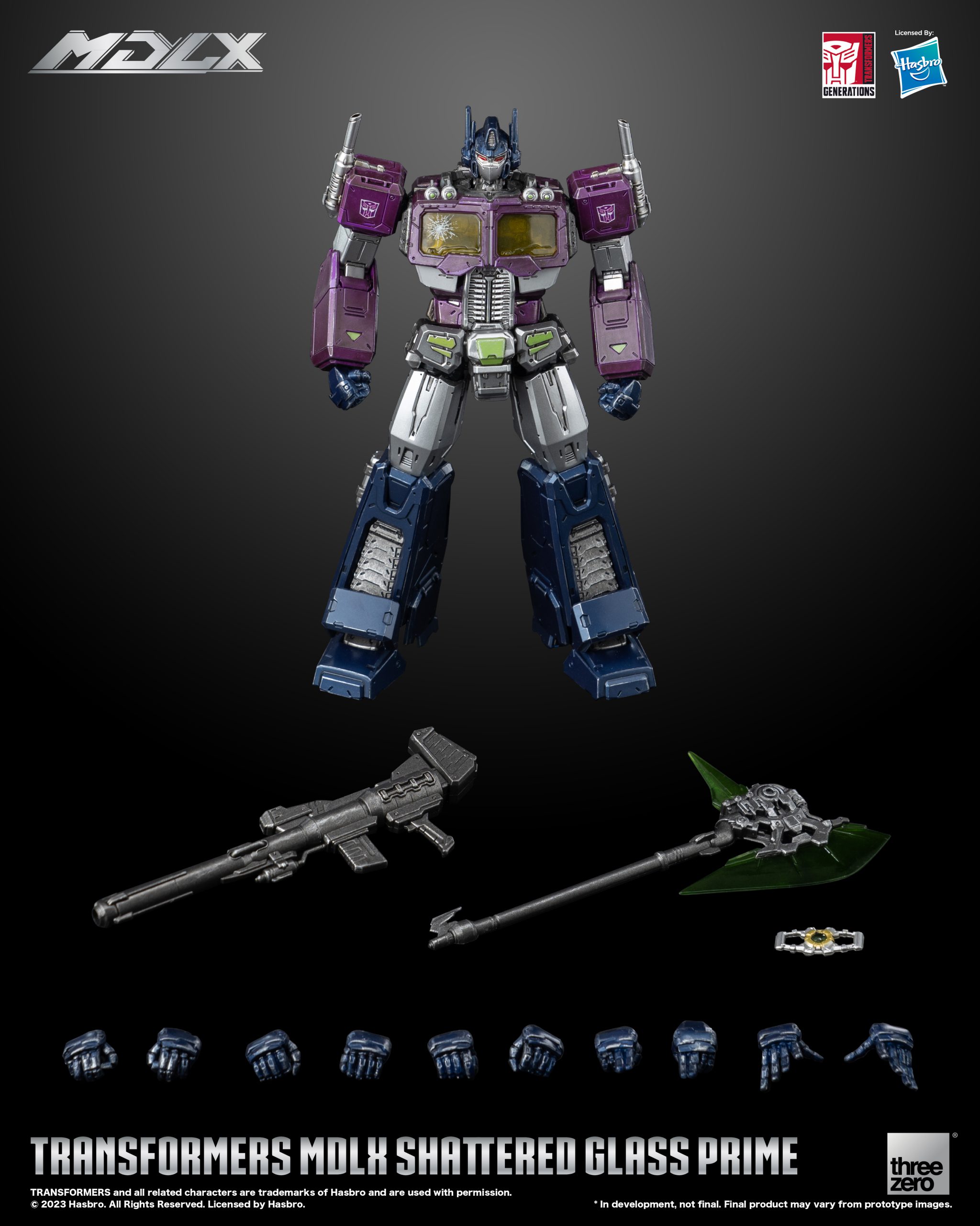 TRANSFORMERS: BUMBLEBEE DLX Shattered Glass Optimus Prime DLX SCALE  COLLECTIBLE FIGURE SERIES – threezero store